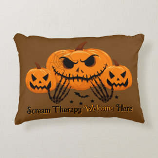 Cojín Decorativo Terapia de Grito de Halloween Bienvenidos Aquí