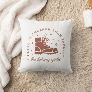 Cojín Decorativo Terapia de senderismo botas de excursión girlie es