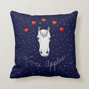 Cojín Decorativo Terapia equina de las manzanas de amores del