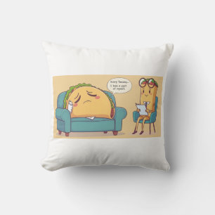Cojín Decorativo Terapia Taco Martes - Comida divertida Personaliza