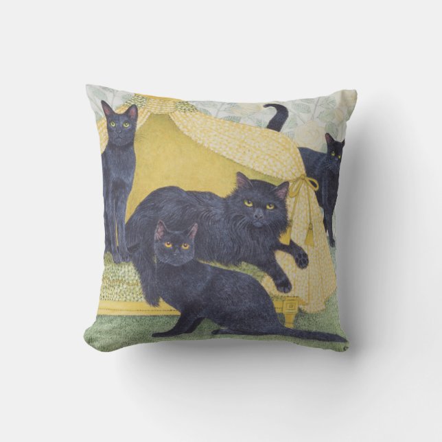 Cojín Decorativo Terciopelo negro (Anverso)