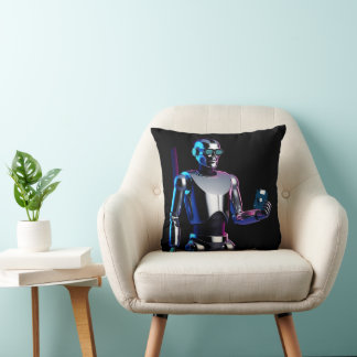 Cojín Decorativo Terminador AI de bota de sintonización cromado ret