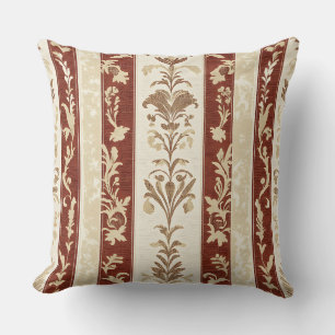 Cojín Decorativo Terracota Estilo Francés Toile Floral Raya