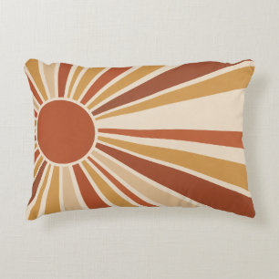 Cojín Decorativo Terracota Retro Explosión Solar
