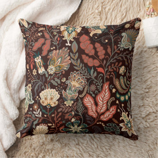 Cojín Decorativo Terracota Vintage Paisley Floral Terroso