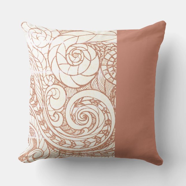 Cojín Decorativo Terracotta Botanical Swirl (Anverso)