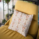 Cojín Decorativo Terracotta Bows and Blossoms Boho<br><div class="desc">Boho y almohada rústica con ilustracion a mano de arcos y flores en terracota y colores rosa rubor.</div>