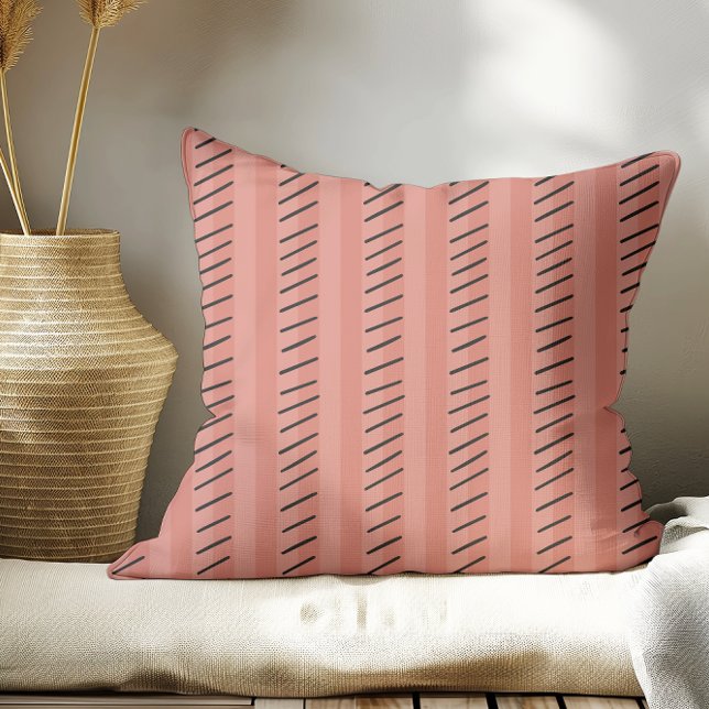 Cojín Decorativo Terracotta Modern Boho Stripes (Subido por el creador)