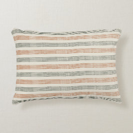 Cojín Decorativo Terracotta Sage Moderno Minimalista Stripe Boho