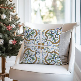 Cojín Decorativo Terracotta Tile Pillow | Acento ruso italiano