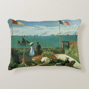 Cojín Decorativo Terraza junto al mar por Claude Monet