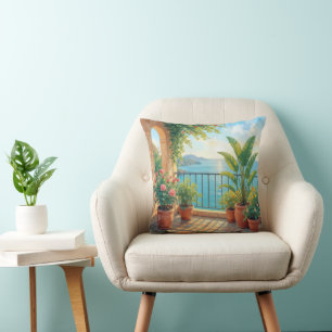 Cojín Decorativo Terraza Soleada junto al Mar