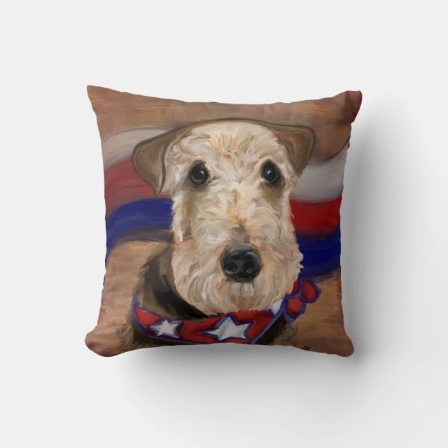 COJÍN DECORATIVO TERRIER AIREDALE (Anverso)