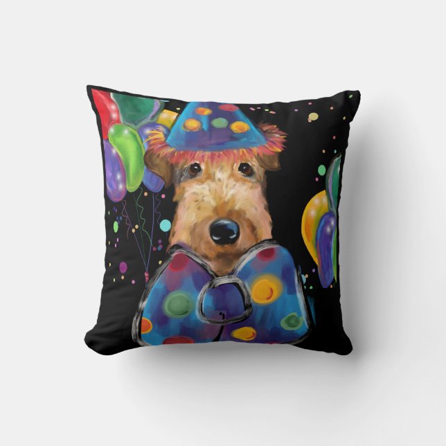 COJÍN DECORATIVO TERRIER AIREDALE           (Anverso)