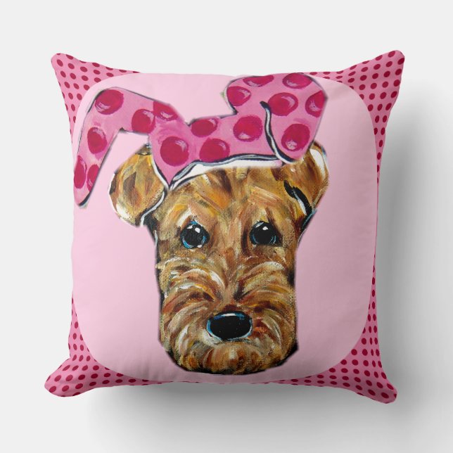 COJÍN DECORATIVO TERRIER AIREDALE (Anverso)