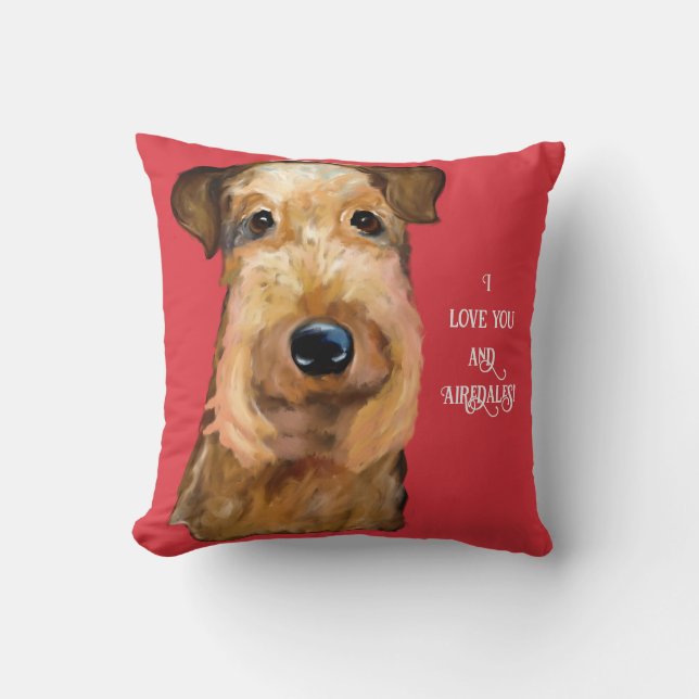 COJÍN DECORATIVO TERRIER AIREDALE    (Anverso)