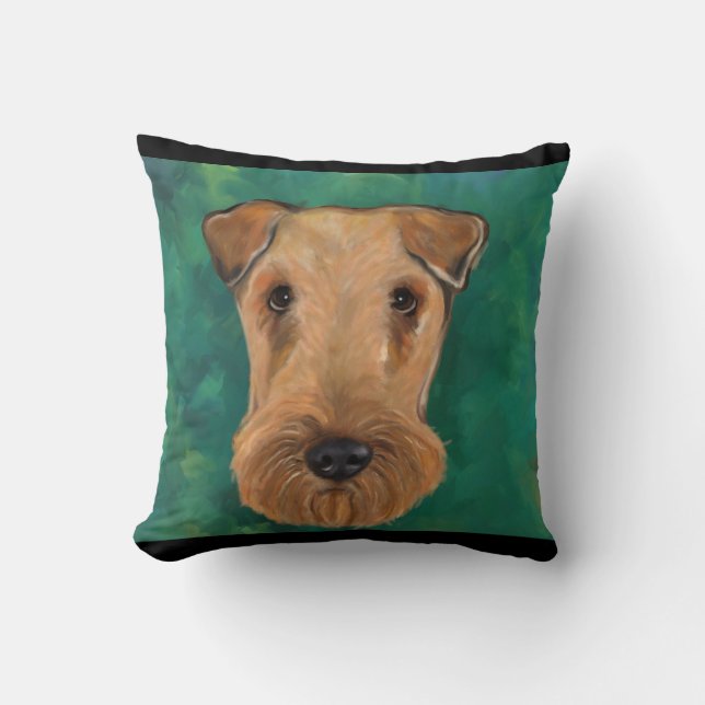 Cojín Decorativo Terrier de Airedale (Anverso)