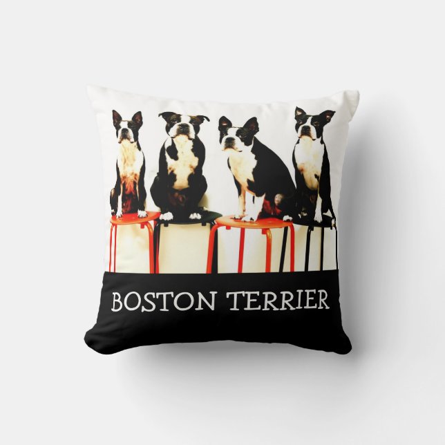 Cojín Decorativo Terrier de Boston Ⅰ (Anverso)