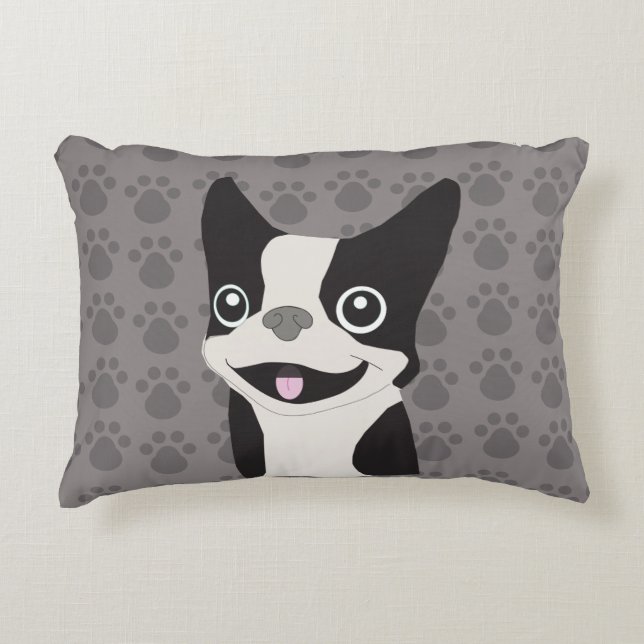 Cojín Decorativo Terrier de Boston (Anverso)