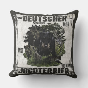 Cojín Decorativo Terrier de caza alemán (Jagdterrier)
