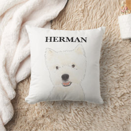 Cojín Decorativo Terrier de las tierras altas occidentales personal