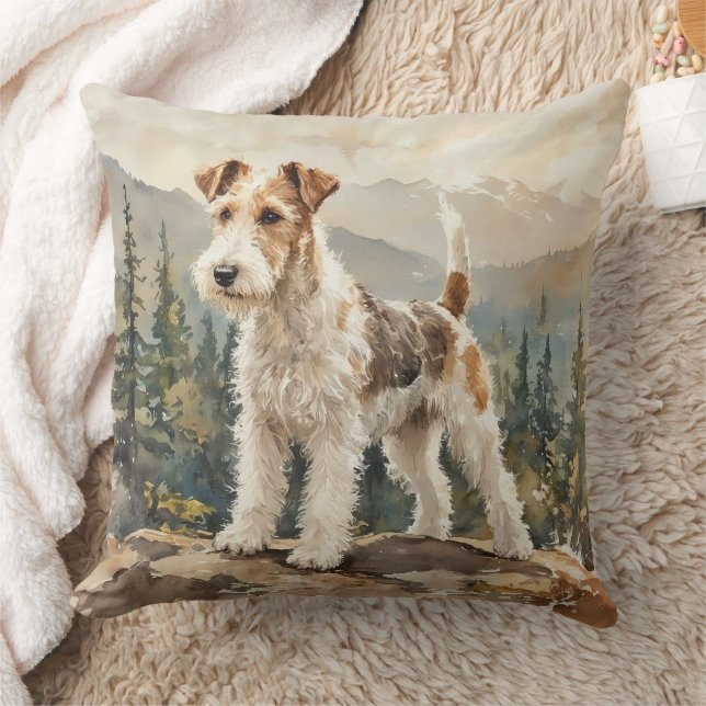 Cojín Decorativo Terrier de zorro de alambre (Manta)