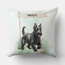 Terrier Escocés Acuarela Perro Personalizado
