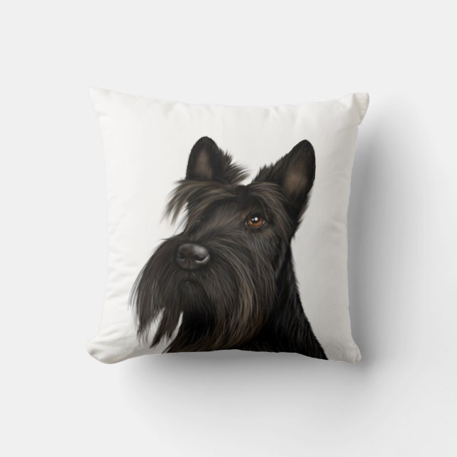 Cojín Decorativo Terrier escocés (Perro escocés)  (Anverso)