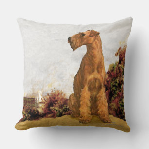 Cojín Decorativo Terrier Irlandés en la Costa