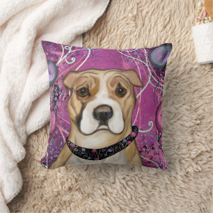 COJÍN DECORATIVO TERRIER STAFFORDSHIRE AMERICANO        
