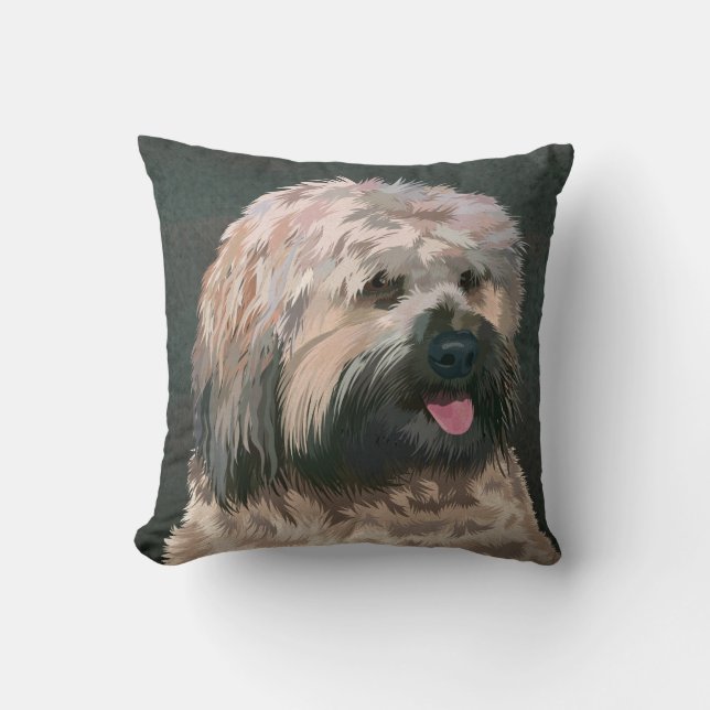 Cojín Decorativo Terrier tibetano (Anverso)