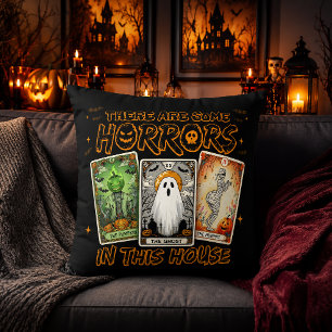 Cojín Decorativo Terrores En Esta Casa Tarot Halloween
