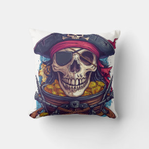 Cojín Decorativo Tesoro de cráneo de pirata