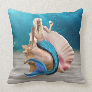 COJÍN DECORATIVO TESORO DE PERLA DE LA SIRENA