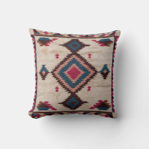 Cojín Decorativo Tesoros marroquíes: Pilares Kilim blancos con árab