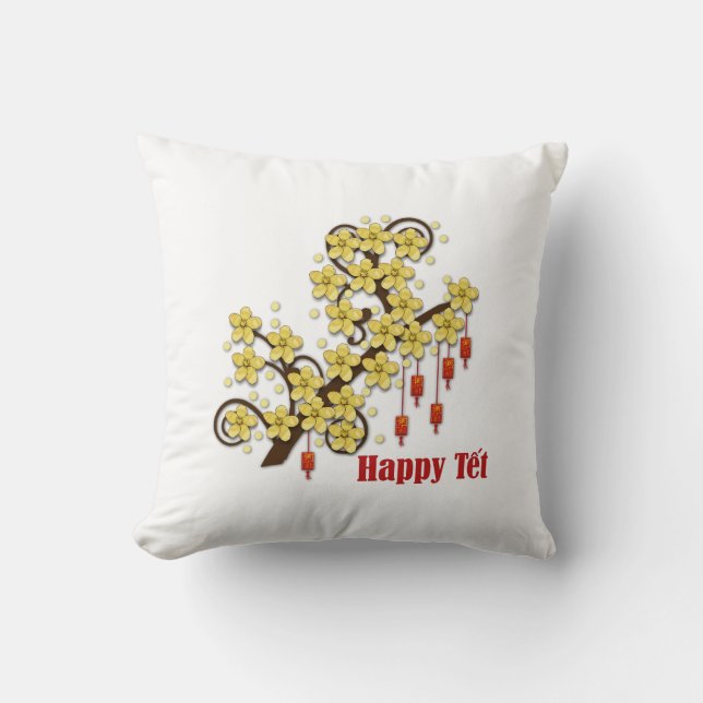Cojín Decorativo Tet Hoa Mai (Anverso)