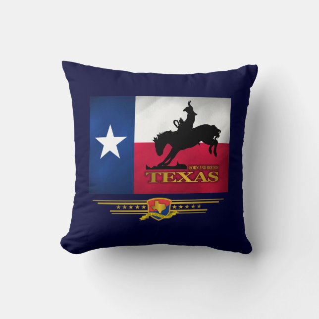 Cojín Decorativo Texas Born & Bred (Anverso)
