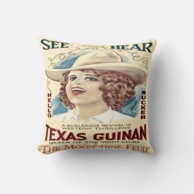 Cojín Decorativo Texas Guinan (Anverso)