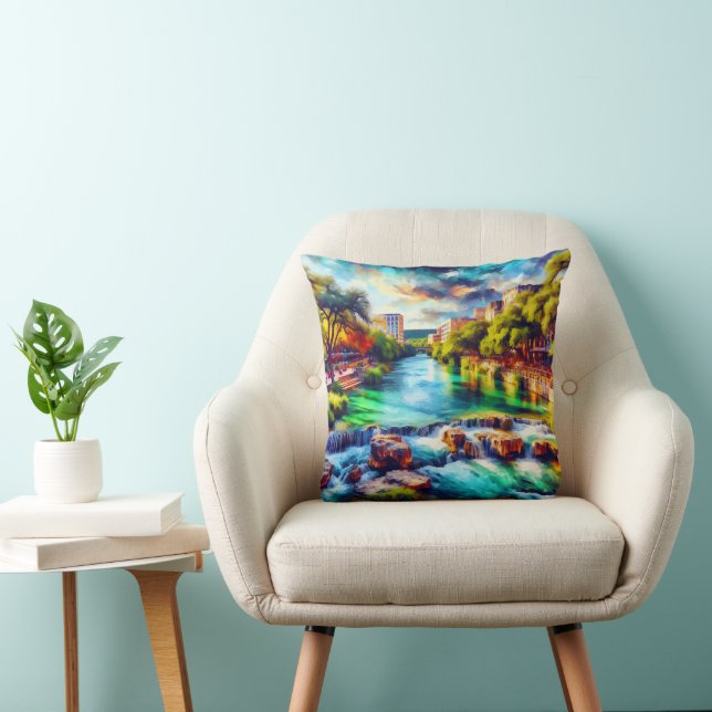 Cojín Decorativo "Texas Hill Country: Río Tranquil" (Silla)