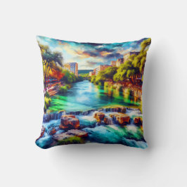 Cojín Decorativo "Texas Hill Country: Río Tranquil"