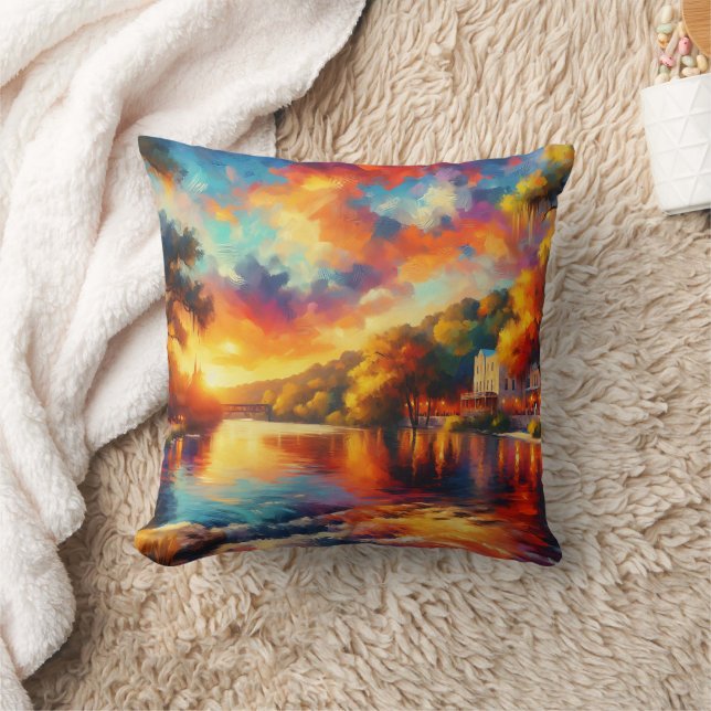Cojín Decorativo "Texas Hill Country: River Sunset" (Manta)