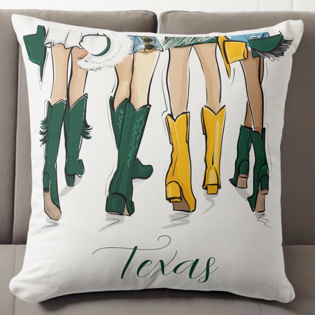 Cojín Decorativo Texas Ladies Moda Cowboy Boot Green Gold (Subido por el creador)