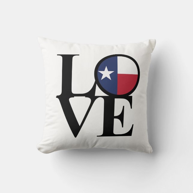 Cojín decorativo Texas LOVE (Anverso)