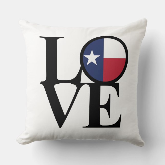 Cojín decorativo Texas LOVE 20"x20" (Anverso)