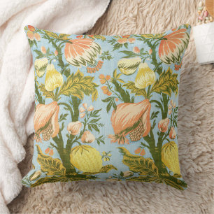 Cojín Decorativo Textil Clásico Barroco Floral Frutas Damask