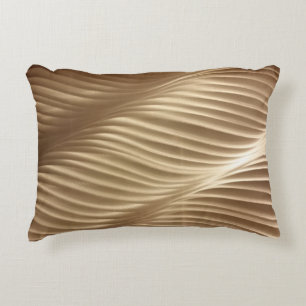COJÍN DECORATIVO TEXTIL DE COLOR MARRÓN Y BLANCO