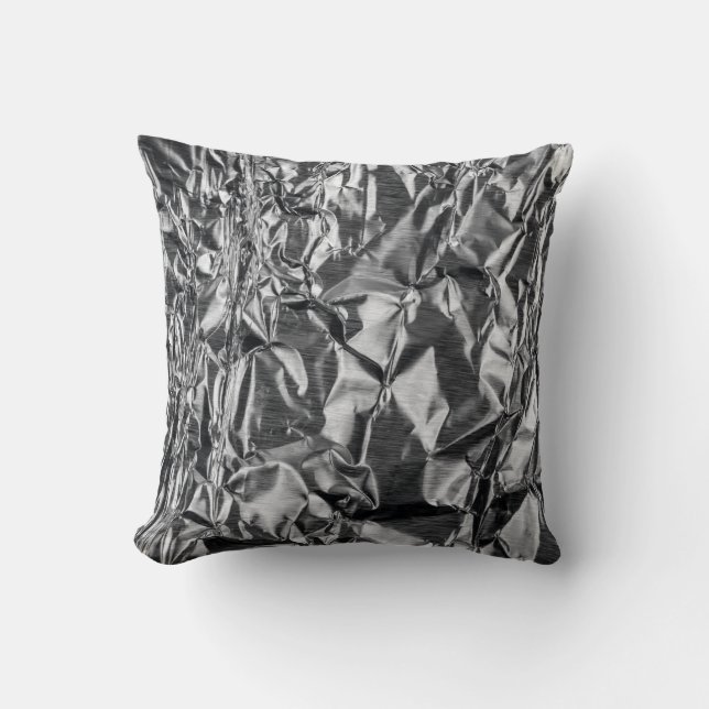 Cojín Decorativo Textil plateado (Anverso)