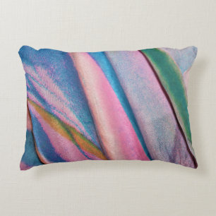 Cojín Decorativo Textil verde azul rosa
