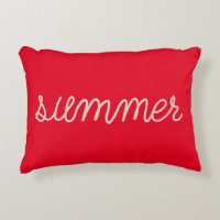 texto de cuerda de verano en rojo