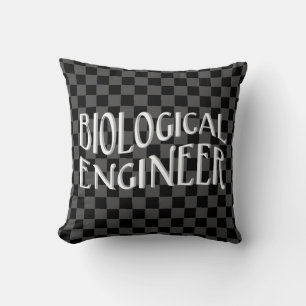 Cojín Decorativo Texto de ingeniero biológico